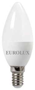 Лампа светодиодная Eurolux в форме свечи (C37), 230 В
