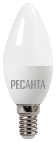 Лампа светодиодная Ресанта в форме свечи (C37), 230 В