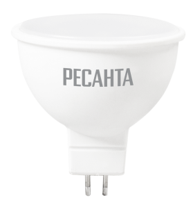 Лампа светодиодная Ресанта, форма MR16 с рефлектором, 230 В