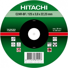 Диск отрезной Hitachi по кирпичу и бетону 125х3