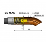 Мундштук E-Cu для сопла 145.D368, M6/1,0 гнутый