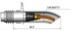 Газовое сопло гнутое Ø12,5/81,5 мм